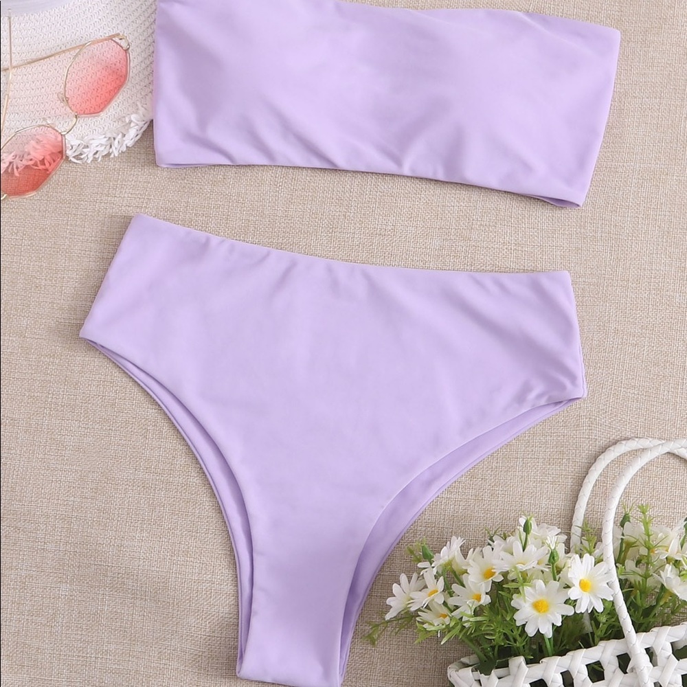 Bandeau High Waist Bikini Swimsuit
